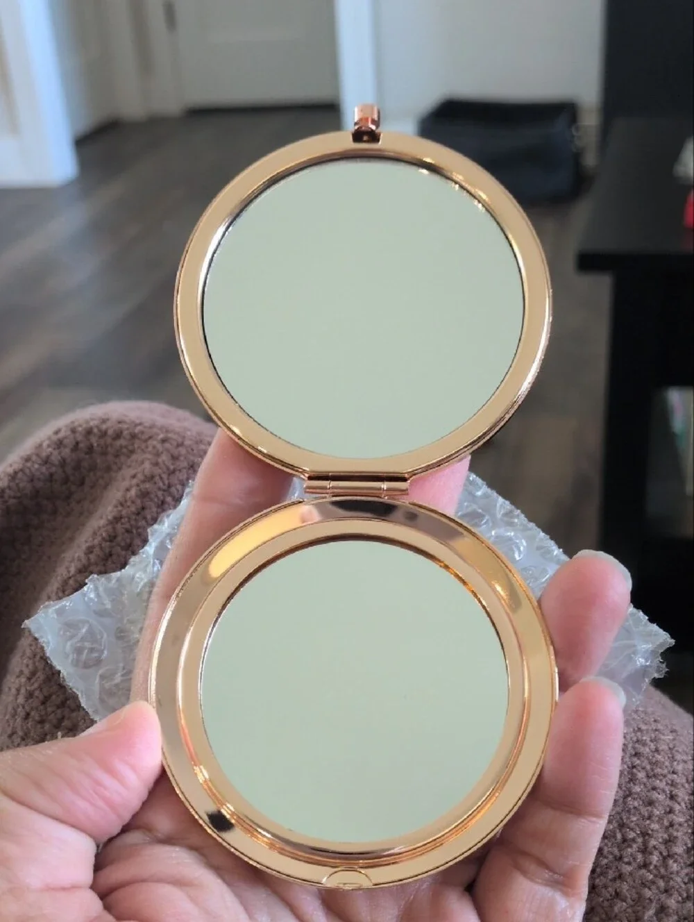 Rose Gold Compact Mirror - Inspirational Engraved Phone Accessory